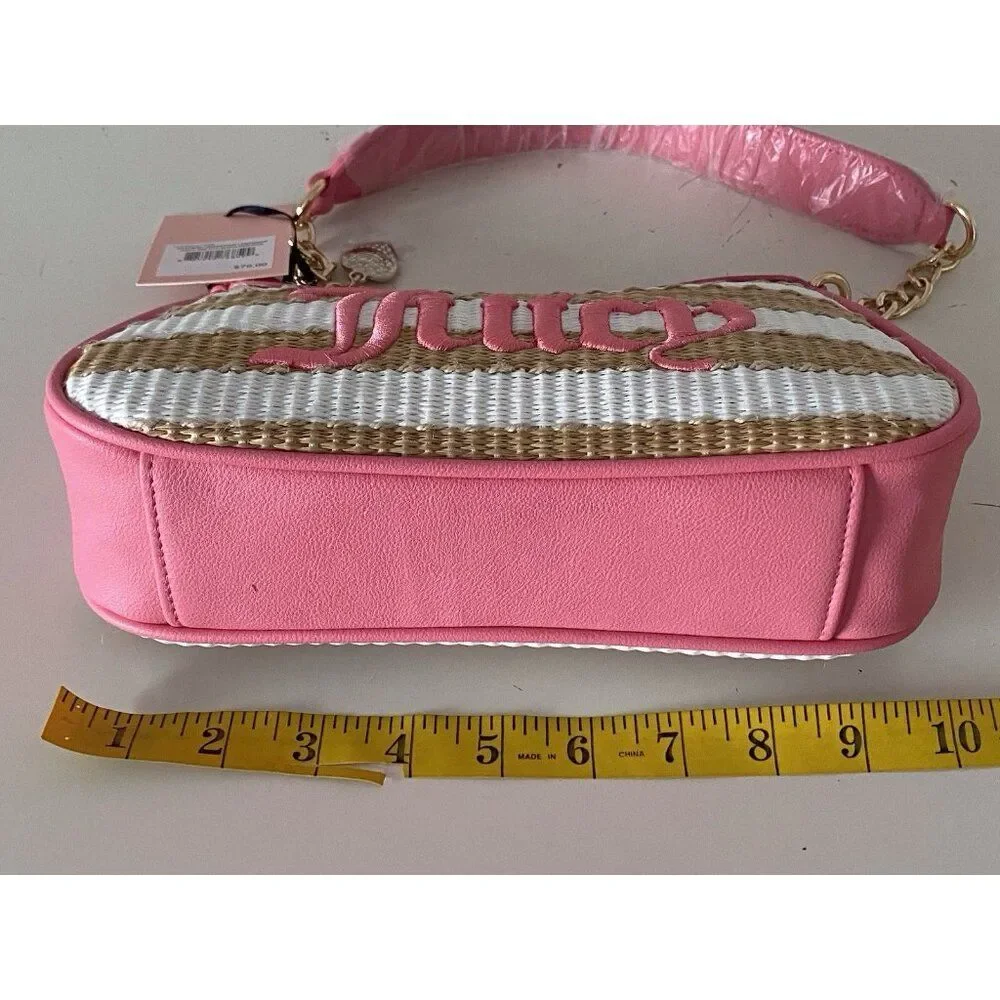 Juicy Couture Juicy‎ Gelato Shoulder Bag Natural White Pink Lemonade NEW